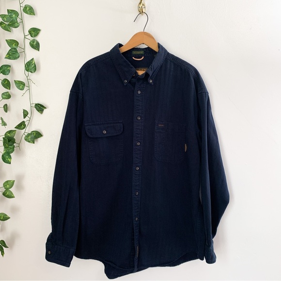 Timberland Other - Timberland Men’s Rugged Fit Dark Blue Button Down Shirt Sz XL